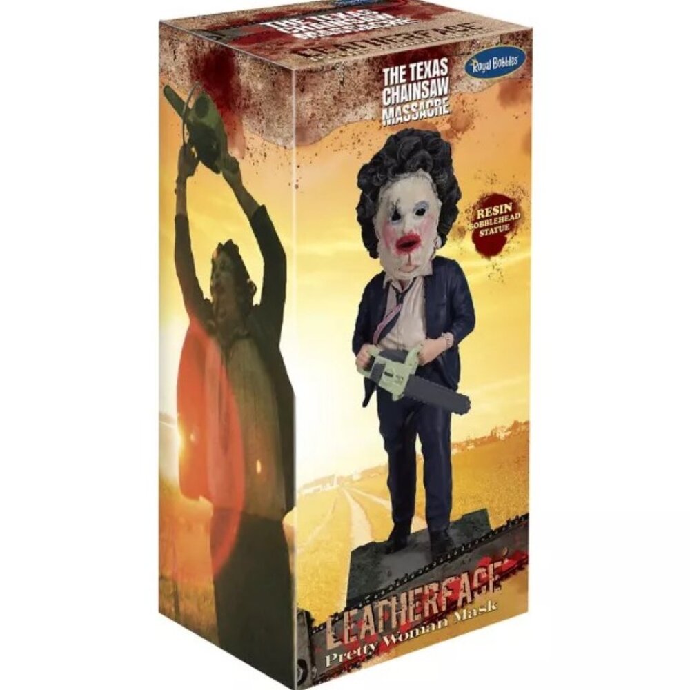 Leatherface Pretty Woman Mask Bobblehead Statue - The Texas Chainsaw Massacre